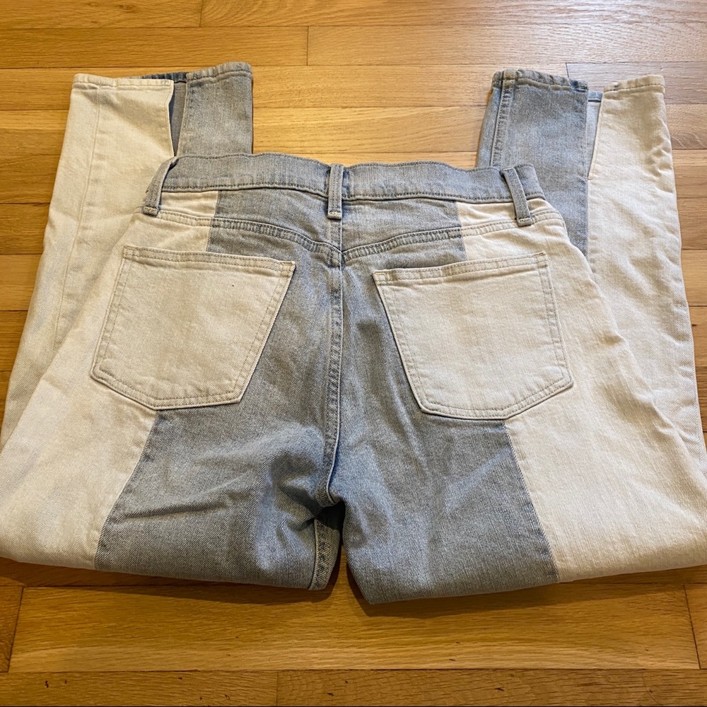 GAP • Two Tone Super High Rise Cuff Splice Jeans - Picture 12 of 16